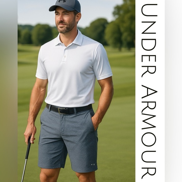Under Armour Other - Under Armour HeatGear Men’s Slate Gray Micro-Dot Golf Shorts Size 40